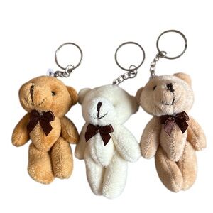 Soft Plush Teddy Bear Keychain Key Ring